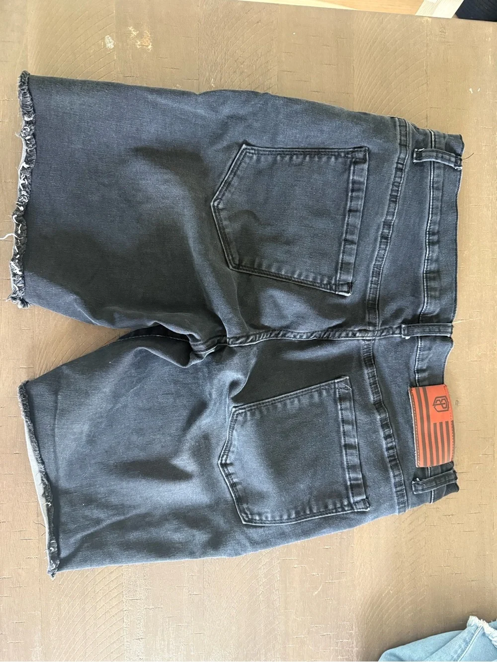Born Primitive Men's Dark Gray Frayed Hem Athletic Shorts